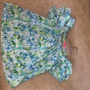 Lilly Pulitzer Blue and Green Blouse